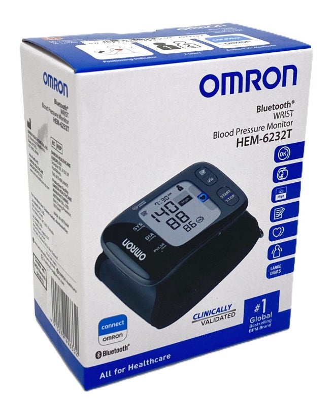 Omron HEM-6232T Bluetooth® Wrist Blood Pressure Monitor
