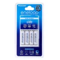 Panasonic Eneloop AA Size Rechargeable Batteries 4 Pack + Overnight Charger