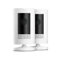 Ring Stick Up Cam Battery Security Camera - White 2 Pack