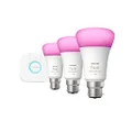 Philips Hue White and Colour Ambience 11W A60 3 Bulb Starter Kit - B22