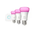 Philips Hue White and Colour Ambience 11W A60 3 Bulb Starter Kit - E27