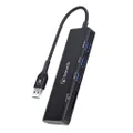 Bonelk Long-Life USB-A to 3 Port Hub + SD/TF Reader - Black