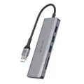 Bonelk Long-Life USB-A to 3 Port Hub + SD/TF Reader - Space Grey