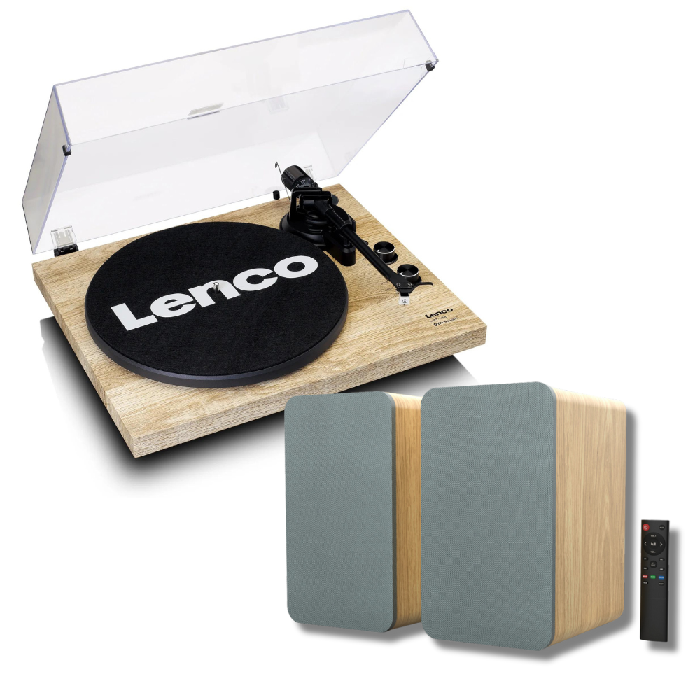 Lenco LBT-188 and Silcron SLR07 Active Speakers Package