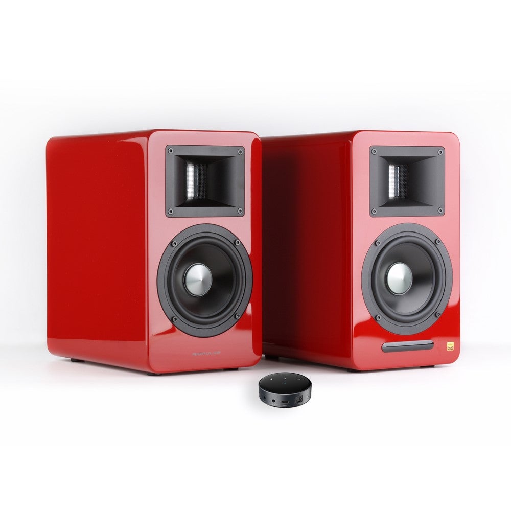 Airpulse A100 Red Active Speakers and WiiM Mini Bundle