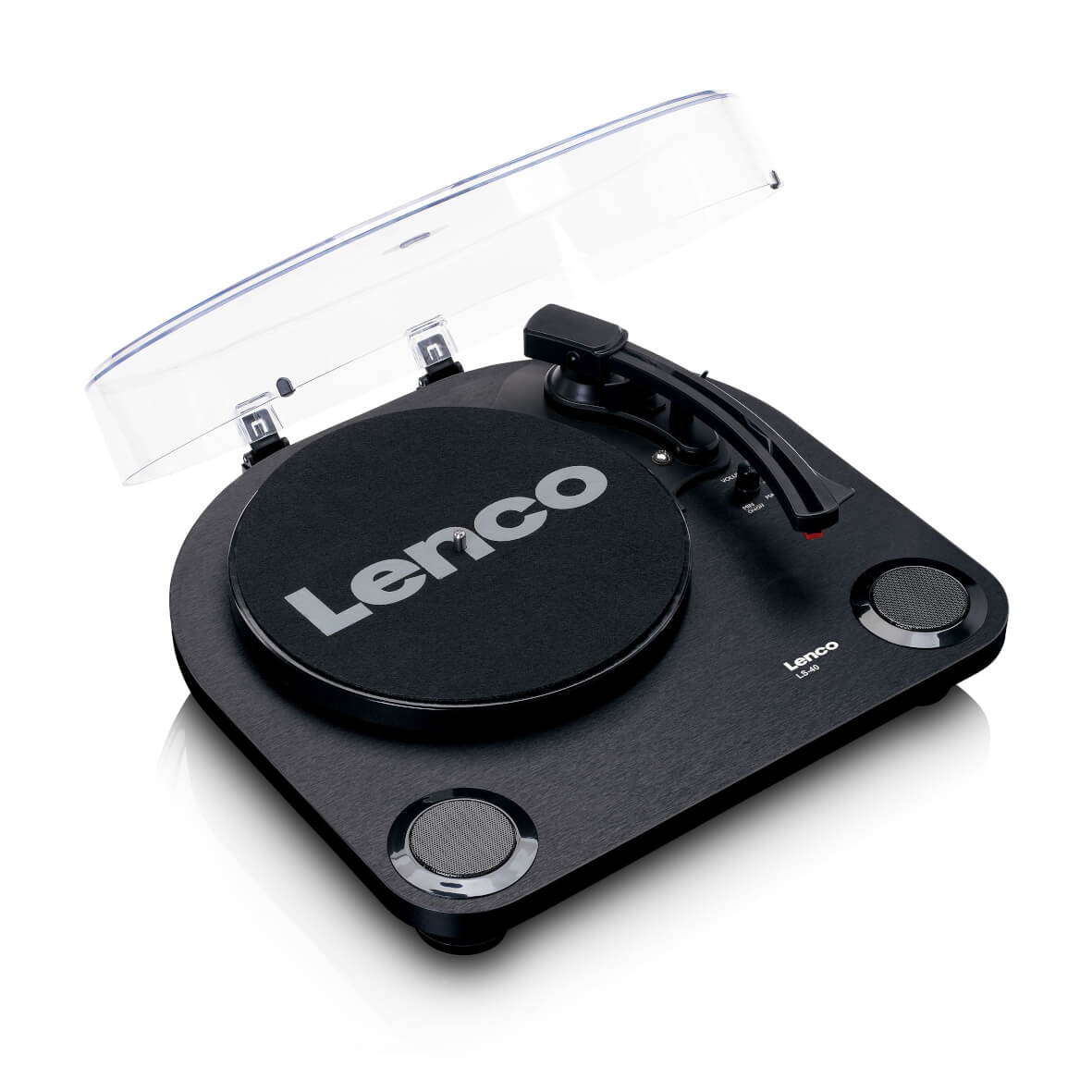 Lenco LS-40 Turntable with Built-in Speakers - Black