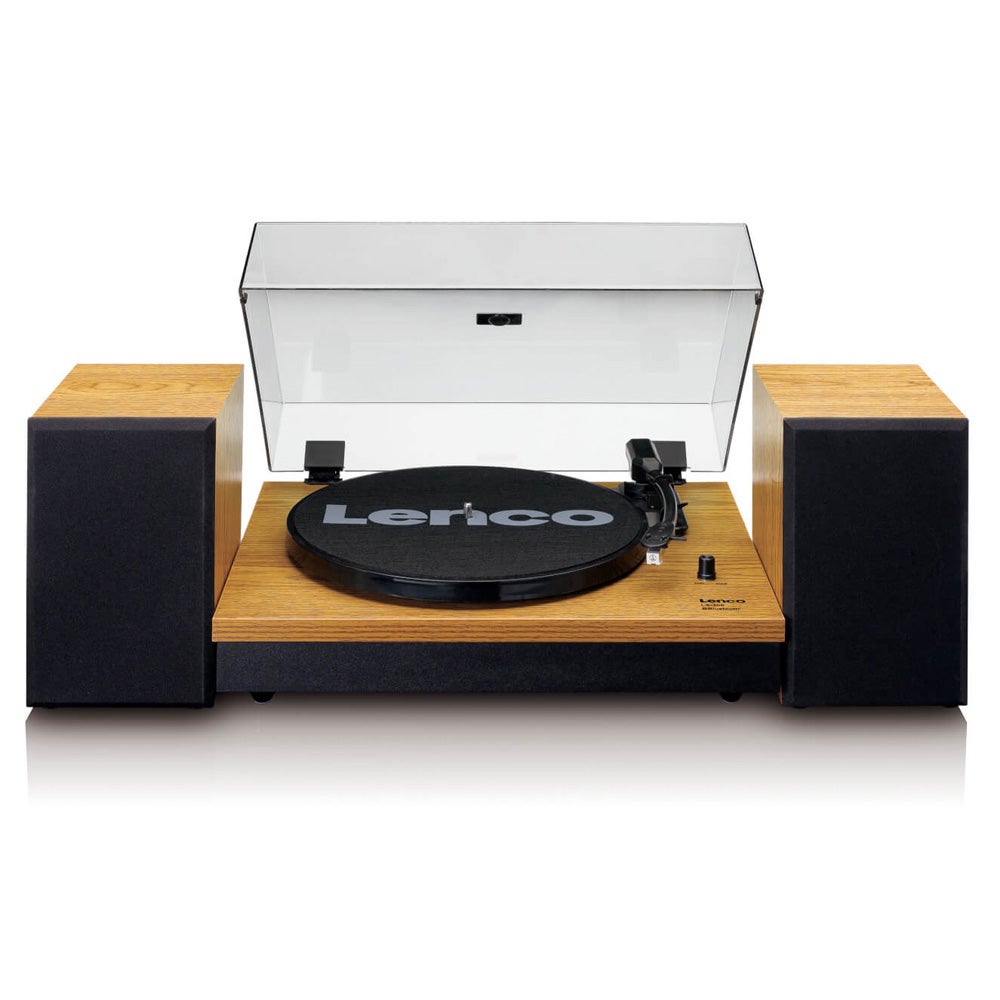 Lenco LS-300WD Turntable with two Speakers Wood - Open Box
