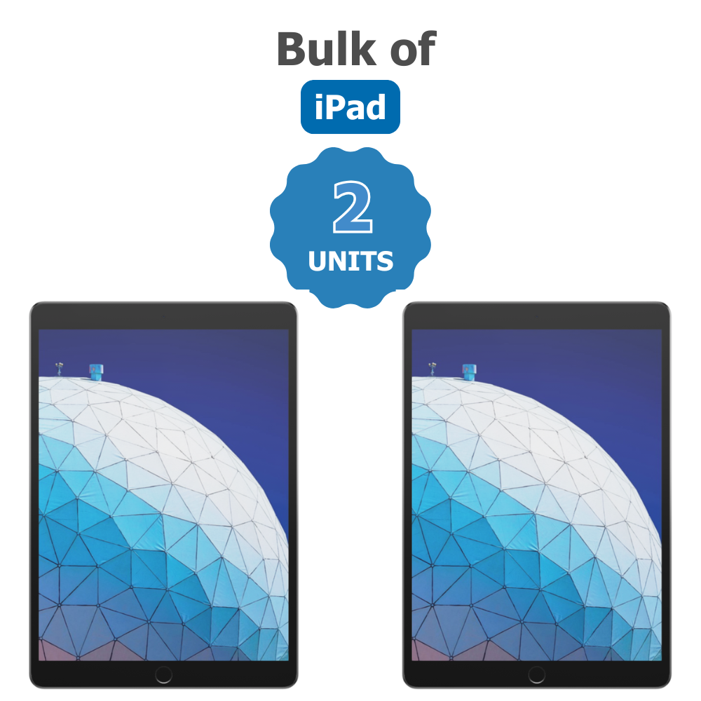 Bulk of 2x Apple iPad Air (3rd Gen) 64GB, Wi-Fi + Cellular A2123 - 10.5in Space Grey Tablet (Unlocked)