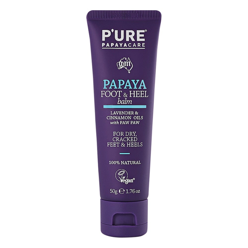 P'ure Papayacare Papaya Foot & Heel Balm Lavender Cinnamon Oils with Paw Paw 50 gm