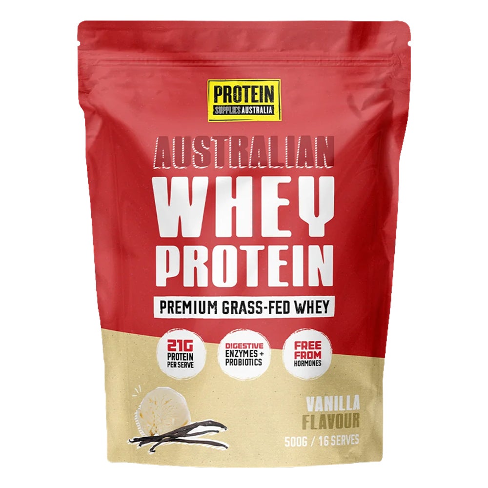 Protein Supplies Australia Whey Protein Powder Vanilla 500gm