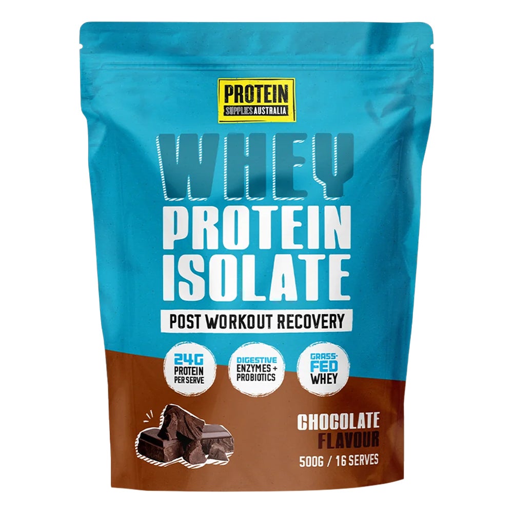 Protein Supplies Australia Whey Protein Isolate WPI Powder Chocolate 500gm
