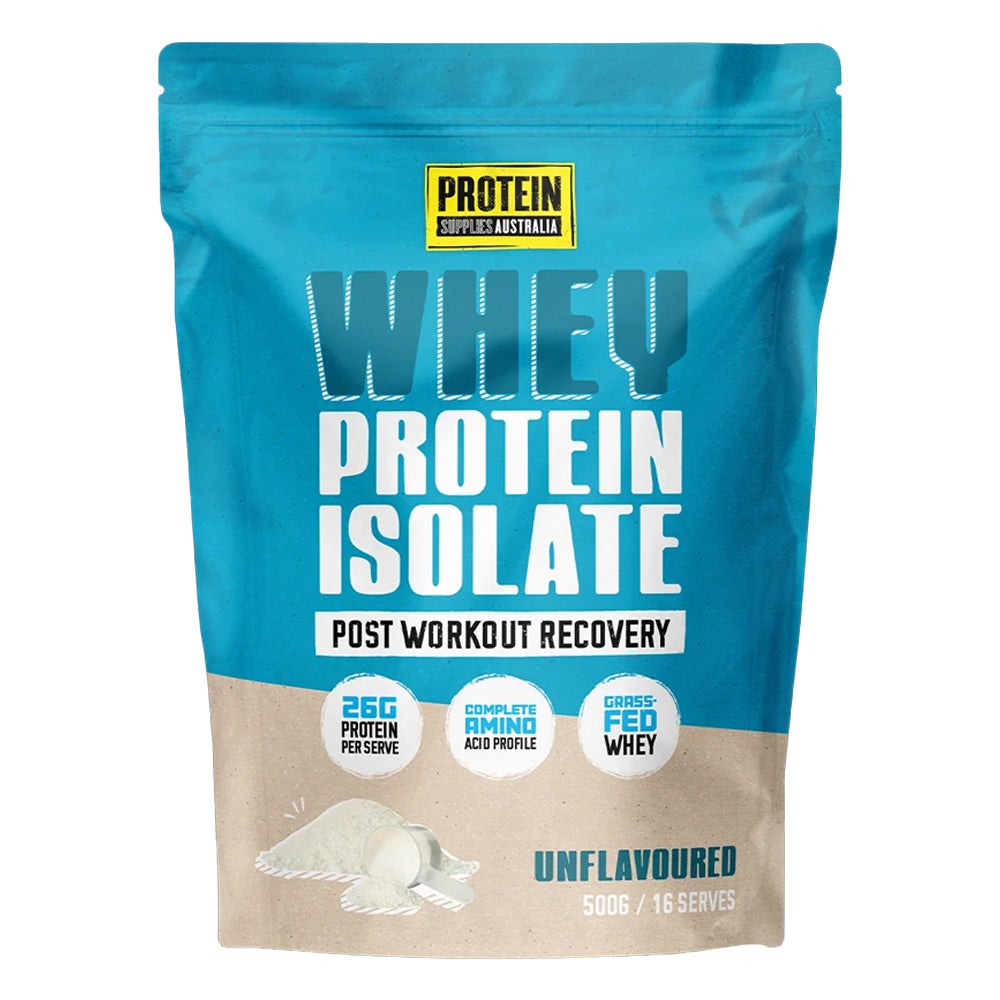 Protein Supplies Australia Whey Protein Isolate WPI Powder Unflavoured 500gm