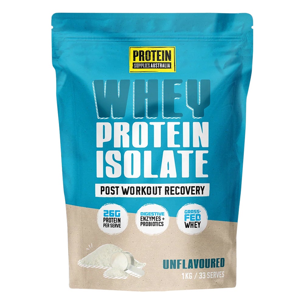 Protein Supplies Australia Whey Protein Isolate WPI Powder Unflavoured 1 kg