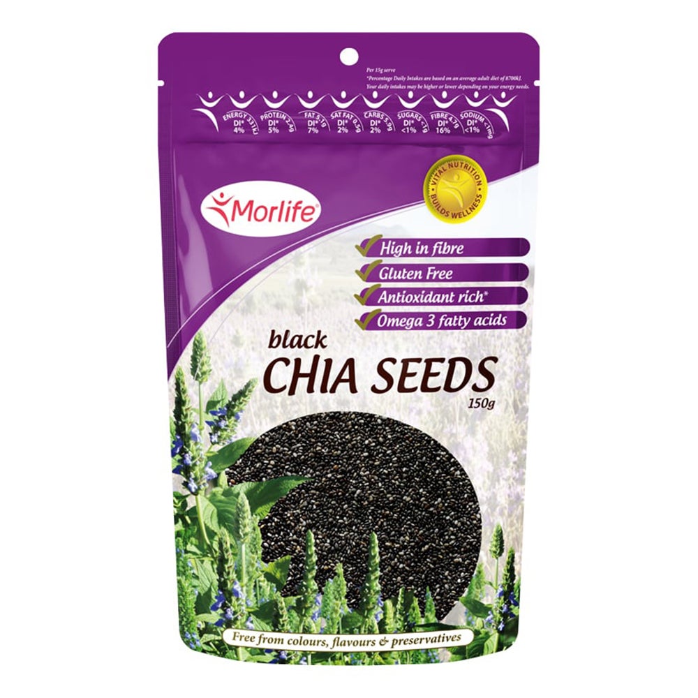 Morlife Black Chia Seeds 150 gm