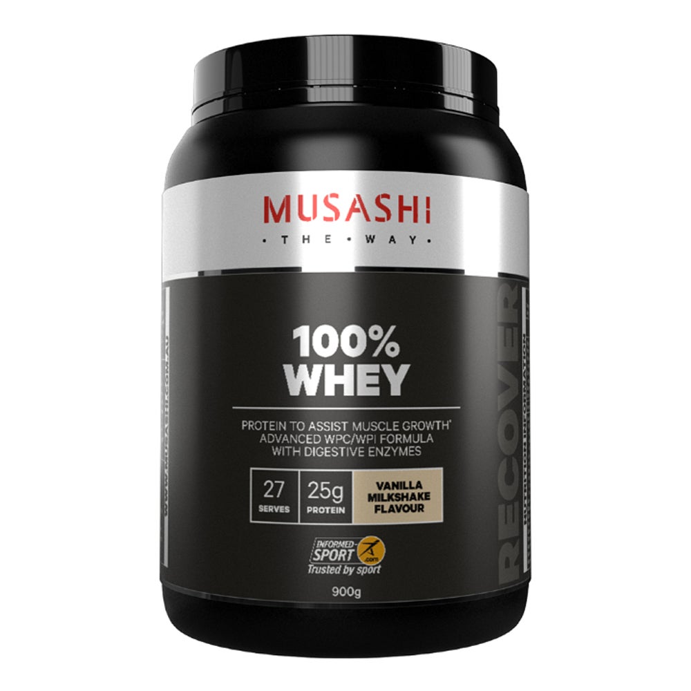 Musashi 100% Whey Powder Vanilla Milkshake 900 gm