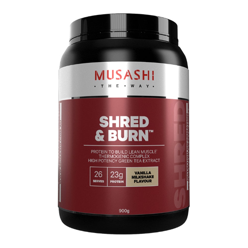 Musashi Shred & Burn Protein Powder Vanilla Milkshake 900 gm