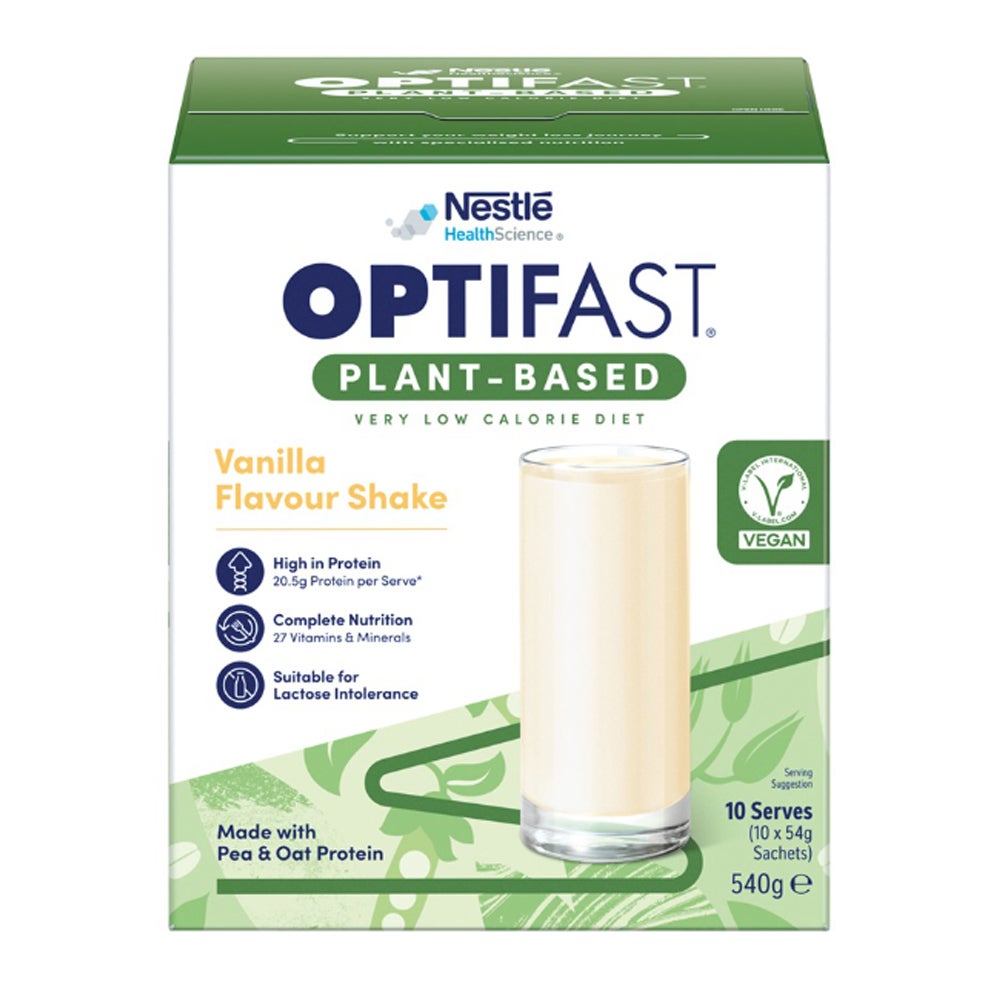 Optifast VLCD Very Low Calorie Plant Based Shake Vanilla 54 gm x 10