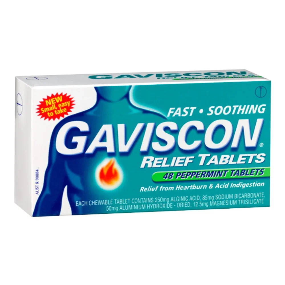 Gaviscon Chewable Peppermint 48 Tablets