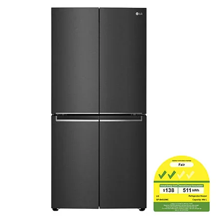 464L Multi Door Refrigerator with Smart Inverter Linear Compressor in Matt Black - GF-B4532MC