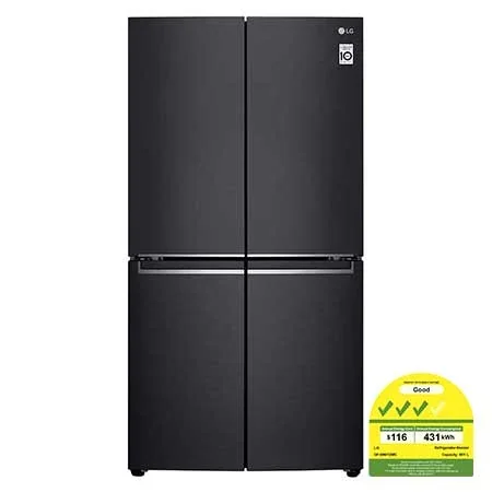 601L Multi Door Refrigerator with Inverter Linear Compressor in Matt Black - GF-B6012MC