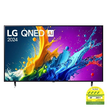 LG QNED AI TV QNED80 65 inch 4K Smart TV 2024 Quantum dot Wall mounted TV Stand Ultra HD 4K resolution AI ThinQ - 65QNED80TSA