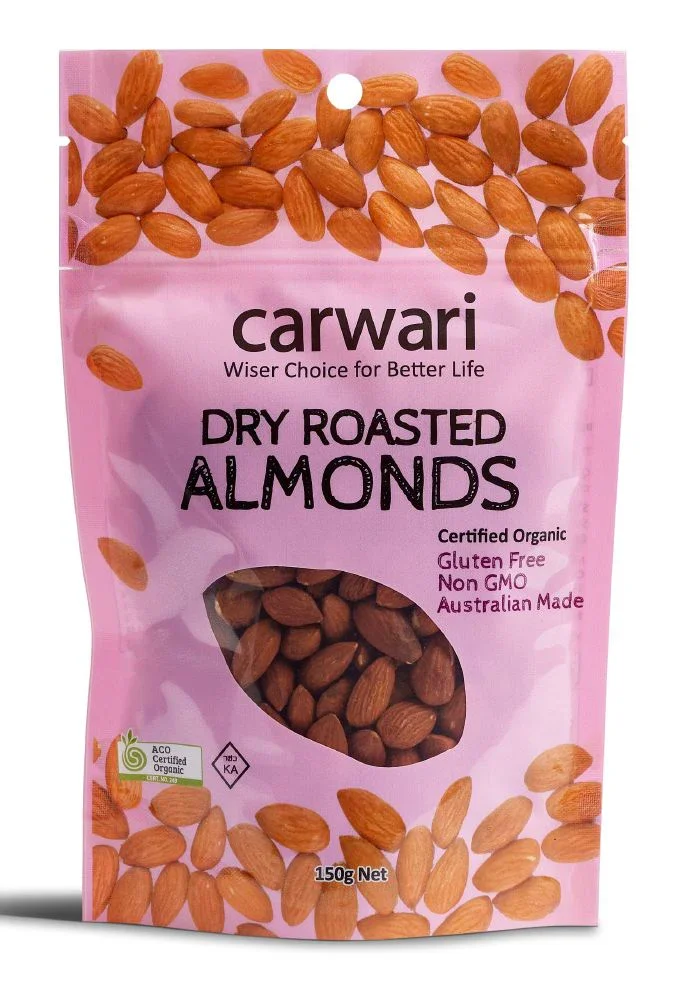 Carwari Organic Almonds Dry Roasted 150g