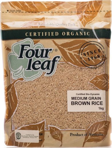 Four Leaf Rice Brown Medium 1kg