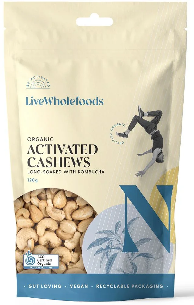 Live Wholefoods Cashews Organic Activated 120g