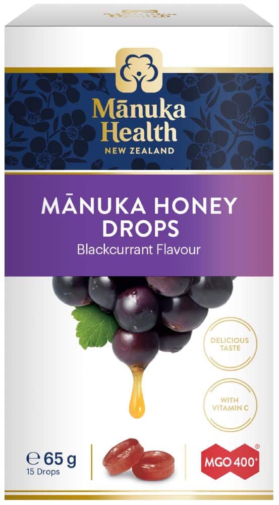 Manuka Health MGO 400+ Manuka Honey Blackcurrant Lozenges 15s