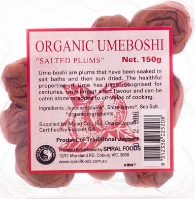 Spiral Organic Umeboshi Plums G/F 150g