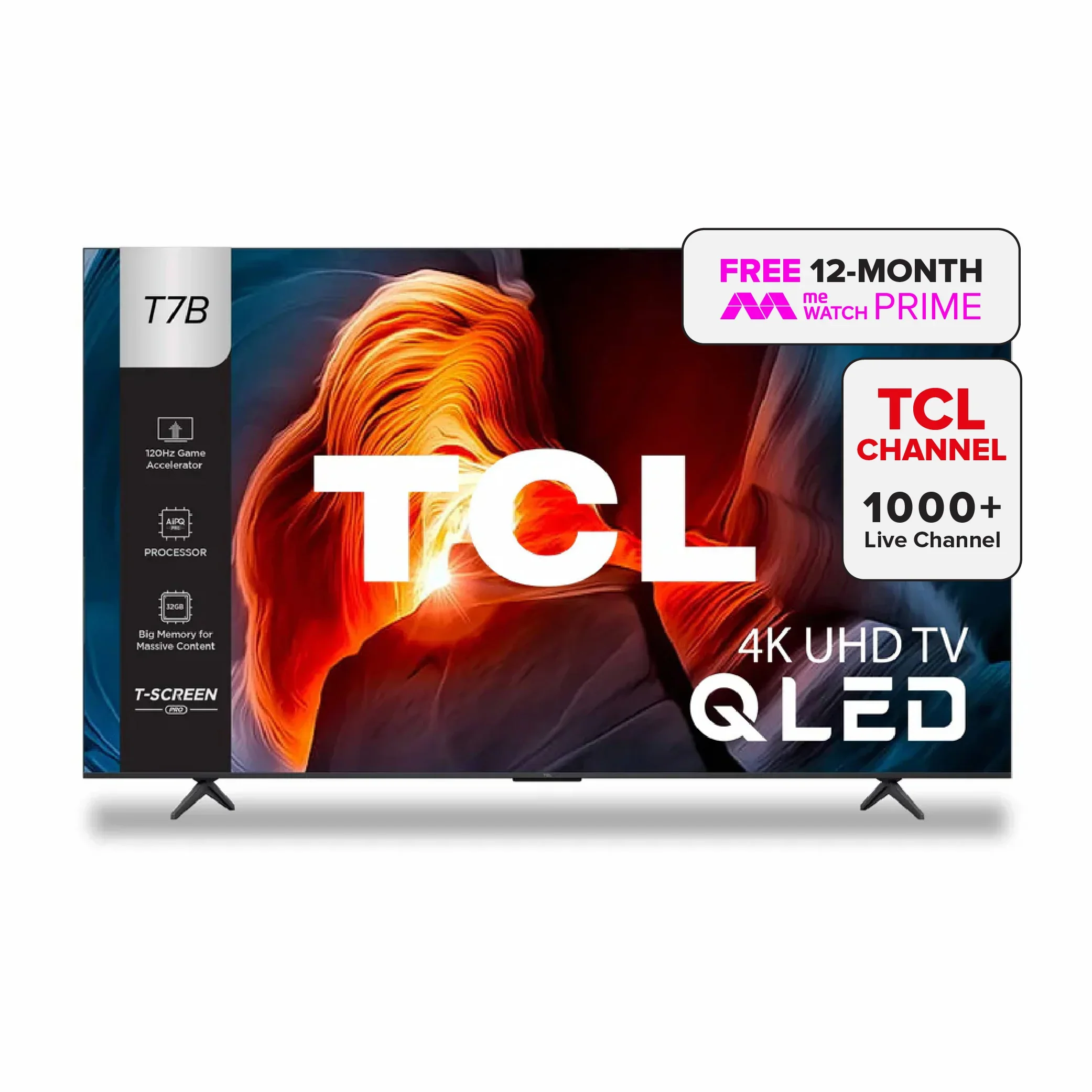 TCL T7B 4K QLED TV 55" - 75" Eye Care AI Smart TV Google TV