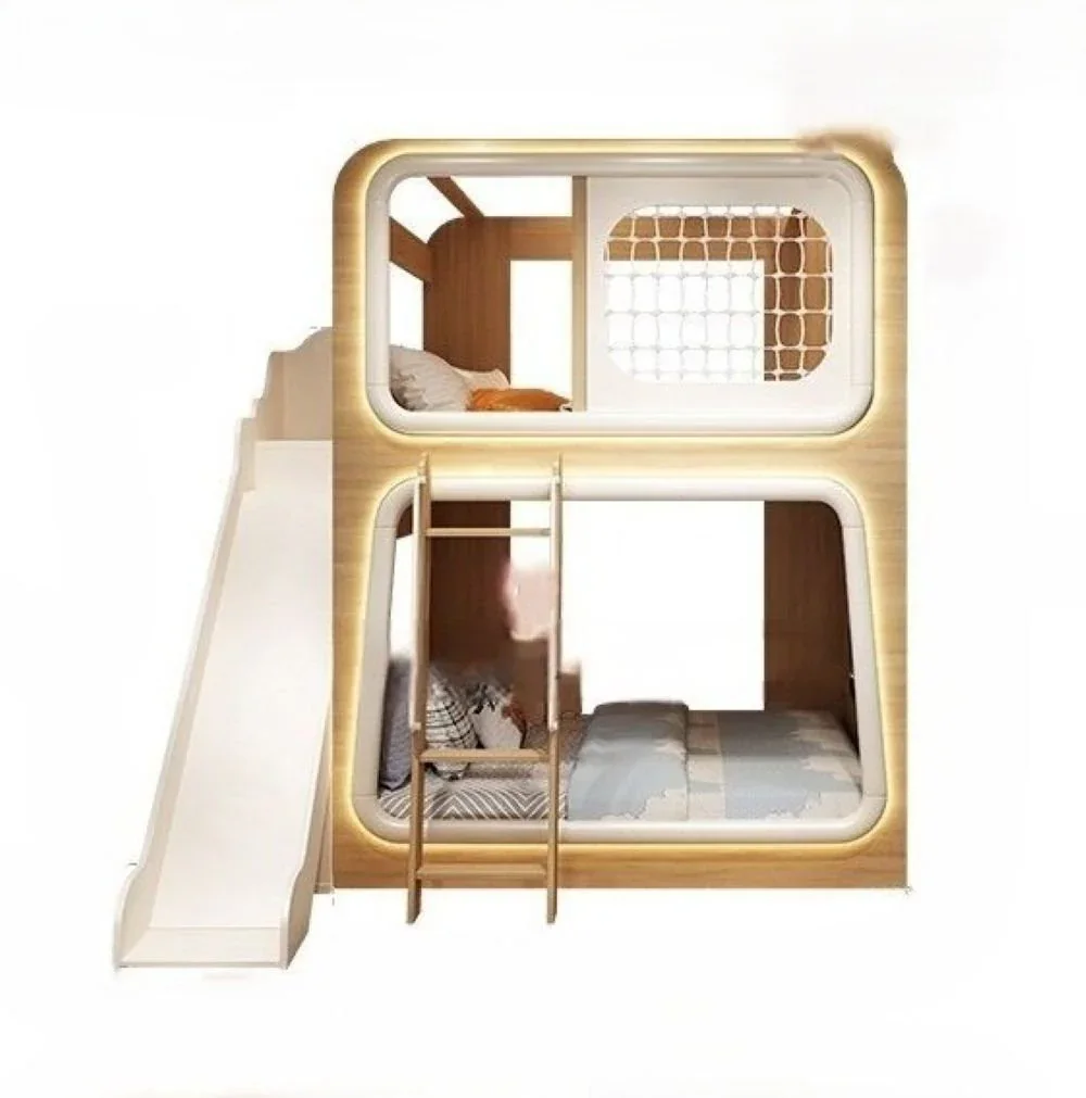 Homelements Space Capsule Children's Bed Bunk Bed Bunk Bed High and Low Bed Adult Double Tree House Mother Wood Two Bed and Breakfast
