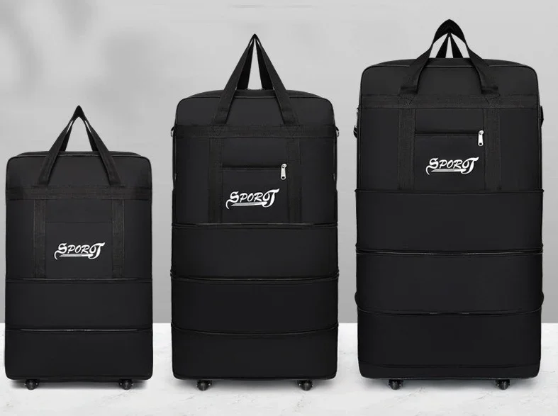 ECOTREK High-Capacity Storage Bag – Foldable Airline Checked Luggage with Wheels