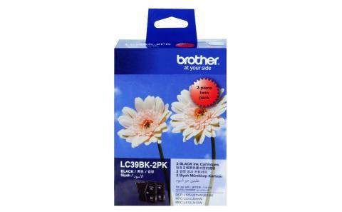 Brother LC-39BK Black Ink Cartridge - Twin pack 300 pages each