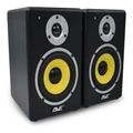 RETURNED: AVE Fusion 5 Inch Studio Monitor - Pair/Single - White/Yellow - Yellow Cone - Pair
