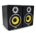 AVE Fusion 5 Inch Studio Monitor - Pair/Single - White/Yellow - Yellow Cone - Pair