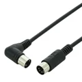SWAMP Straight to Right Angle MIDI Cable - 5pin - 1m