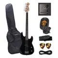 Artist APB P-Style Electric Bass Guitar with Accessories - Black