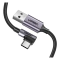 UGREEN US284 18W Right Angle USB-C to USB-A Cable - 2m