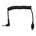 CKMOVA 3.5mm Right-Angle TRS Male to Lightning Coiled Cable