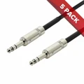 5x Pack of Stage Series TRS Cable - Balanced - 80cm