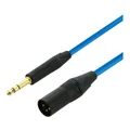 SWAMP Pro-Line Balanced XLR(m) - 1/4 TRS Line Level Cable - Neutrik AG Blue - 150cm"