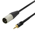 CUSTOM 3.5mm TRS to XLR(m) - Balanced Microphone Cable for 3.5mm Mic Inputs - 2m
