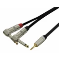 Mini-Jack to Dual Right-Angle 1/4 - DJ Smartphone Cable - 2m"