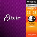 Elixir Nanoweb 80/20 Bronze Acoustic Guitar Strings - Light Gauge 12-53