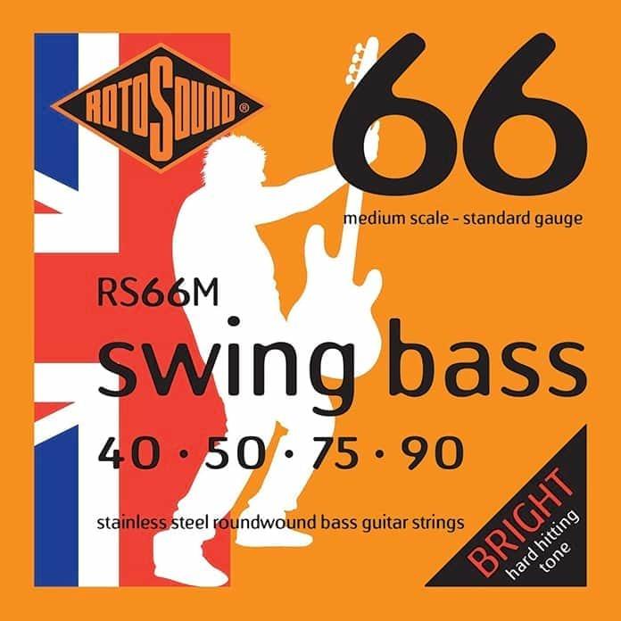 Rotosound RS66M Swing Bass 66 Medium Scale 40-90 Stainless Bass Strings