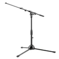 K&M 25900 Low Height Tripod Microphone Stand with Telescopic Boom - Black