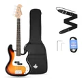 Donner DPB-510S P-Style Electric Bass Guitar with Accessories - Sunburst