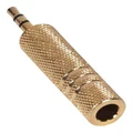 Audio Adapter - 1/4 female to 1/8" male - Stereo TRS - Gold"