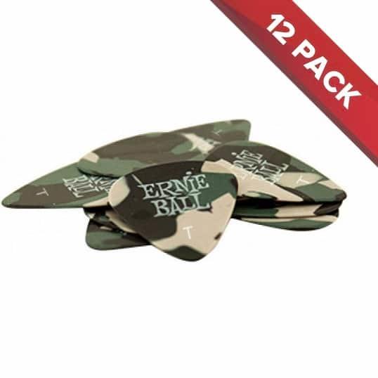 Ernie Ball Thin Guitar Picks - Camouflage - 12 Pack